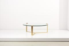 Huge Brass and Glass Coffee Table 1970s - 2224895