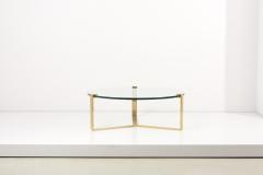 Huge Brass and Glass Coffee Table 1970s - 2224896