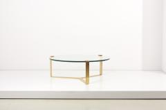 Huge Brass and Glass Coffee Table 1970s - 2224897