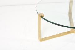 Huge Brass and Glass Coffee Table 1970s - 2224901