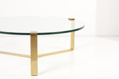 Huge Brass and Glass Coffee Table 1970s - 2224904