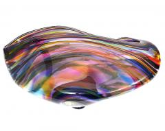 Huge David Goldhagen Huge David Goldhagen Hand blown Art Glass Centerpiece Bowl Signed Dated 3 2003 - 4371989