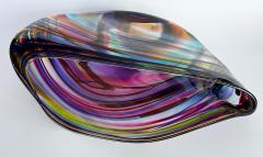 Huge David Goldhagen Huge David Goldhagen Hand blown Art Glass Centerpiece Bowl Signed Dated 3 2003 - 4371995