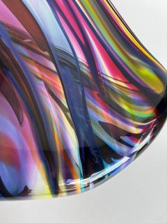 Huge David Goldhagen Huge David Goldhagen Hand blown Art Glass Centerpiece Bowl Signed Dated 3 2003 - 4372003