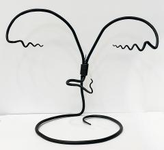 Huge David Goldhagen Studio Blown Art Glass Vessel Custom Iron Stand American - 4522991