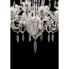 Huge Imperial Trasparent Rigadin Murano Glass Chandelier - 4566919