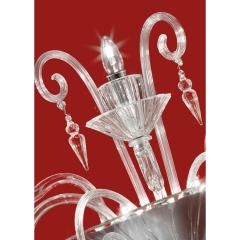 Huge Imperial Trasparent Rigadin Murano Glass Wall Sconce - 4566967