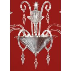 Huge Imperial Trasparent Rigadin Murano Glass Wall Sconce - 4566968