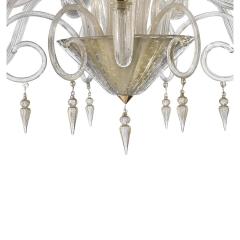 Huge Imperial Trasparent and Gold Rigadin Murano Glass Chandelier - 4566942