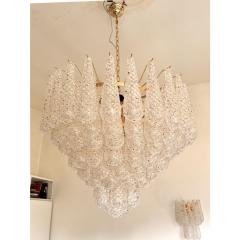 Huge Italian Conchiglie Murano Glass Gold Chandelier - 4476270