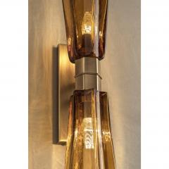 Huge Italian Lively Amber Murano Glass Wall Sconce - 4629652