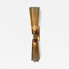Huge Italian Lively Amber Murano Glass Wall Sconce - 4630770