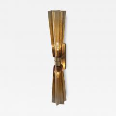 Huge Italian Lively Amber Murano Glass Wall Sconce - 4739256