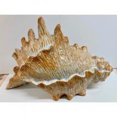 Huge Italian Terracotta Sculpture of a Seashell Shell - 3982305
