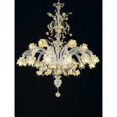 Huge Luxury Italian Chandelier With Flowers and Leaves Murano Glass - 4579022