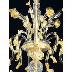 Huge Luxury Italian Chandelier With Flowers and Leaves Murano Glass - 4579023