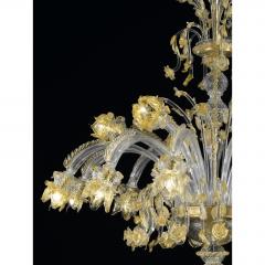 Huge Luxury Italian Chandelier With Flowers and Leaves Murano Glass - 4579024