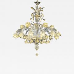 Huge Luxury Italian Chandelier With Flowers and Leaves Murano Glass - 4579211