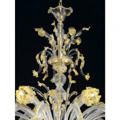 Huge Luxury Italian Chandelier With Flowers and Leaves Murano Glass - 4592204