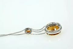 Huge Maderia Mixed Cut Citrine 20 Plus Carat Diamond Surround - 3461922