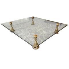 Huge Mid Century Modern 6 by 7 Tassel Cocktail Table - 4239786