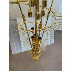 Huge Murano Glass Chandelier Quadriedro Fum Gold Twister - 4492998