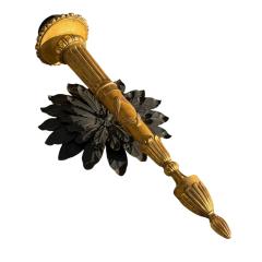 Huge Pair of 19th C Style Giltwood Torchieres Wall Sconces - 4558198