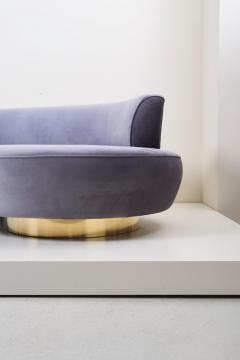 Huge Sculptural Cloud Serpentine Sofa in Grey Velvet - 1047783