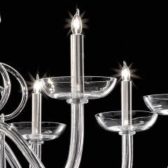 Huge Venetian Elegant Transparent Curls Murano Glass Chandelier - 4566954