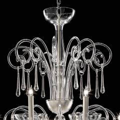 Huge Venetian Elegant Transparent Curls Murano Glass Chandelier - 4566956