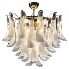 Huge White Tulip Petals Murano Chandelier or Ceiling Light - 3459388