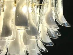 Huge White Tulip Petals Murano Chandelier or Ceiling Light - 3459400