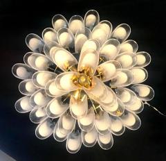 Huge White Tulip Petals Murano Chandelier or Ceiling Light - 3580094