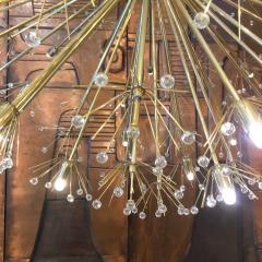 Huge sputnik chandelier in brass and glass - 2610493