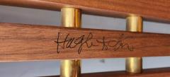 Hugh Acton Hugh Acton Slat Bench Oiled Walnut and Brass 1960 Hand Signed by Acton - 3858055