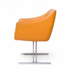 Hugh Acton Hugh Acton for Vecta Mid Century Chrome Lounge Chairs Pair - 4226309