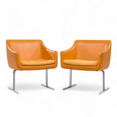 Hugh Acton Hugh Acton for Vecta Mid Century Chrome Lounge Chairs Pair - 4236218
