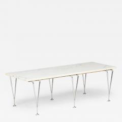 Hugh Acton Rare Hugh Acton Carrara Marble Coffee Table Bench - 4816507