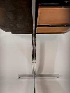 Hugh Acton Rare Hugh Acton Rosewood Chrome Executive Desk - 4375292