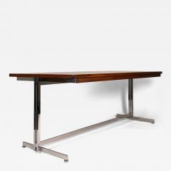 Hugh Acton Rare Hugh Acton Rosewood Chrome Executive Desk - 4379222