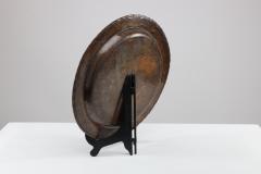 Hugh Wallis Hugh Wallis An Arts Crafts Hand Formed Round Copper Plate - 4188188