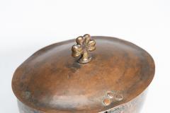 Hugh Wallis Hugh Wallis An Arts Crafts Hand Hammered Copper Pot Lid - 4188194