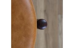 Hugo Frandsen Hugo Frandsen Rosewood Cognac Leather Stools - 4094817