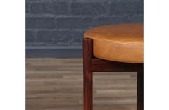 Hugo Frandsen Hugo Frandsen Rosewood Cognac Leather Stools - 4094818