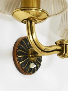 Hugo Gorge Hugo Gorge Pair Viennese Modernism Brass Sconces Wall Lights Austria 1940s - 4067311