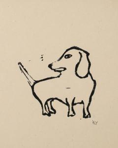 Hugo Guiness Dog Print by Hugo Guiness England c 1990s - 3666182