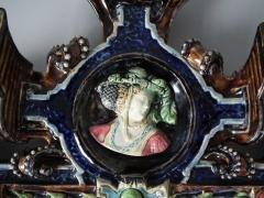 Hugo Lonitz Majolica Mirror with Candleholders - 1744889