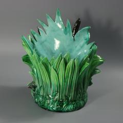 Hugo Lonitz Majolica Partridge With Chicks Planter - 4409685