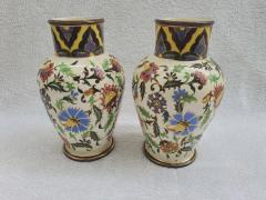 Hugo Lonitz Majolica palissy pair of jars Hugo lonitz  - 4548970