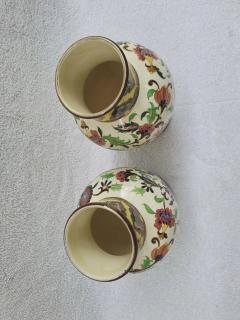 Hugo Lonitz Majolica palissy pair of jars Hugo lonitz  - 4548972